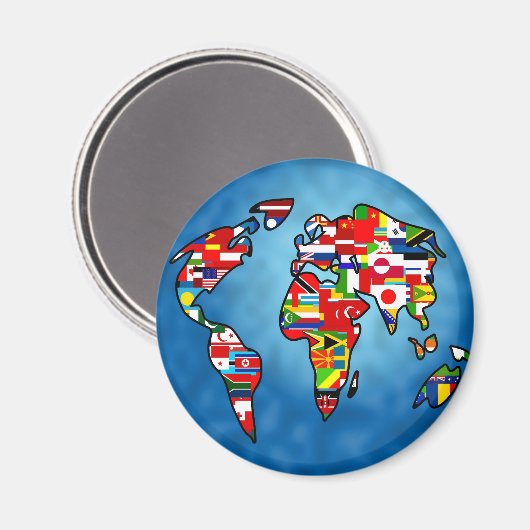 Flag Planet Magnet (Vorderseite/Rückseite)