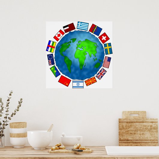 Flag Planet Poster (Küche)