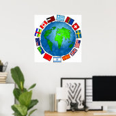Flag Planet Poster (Heimbüro)