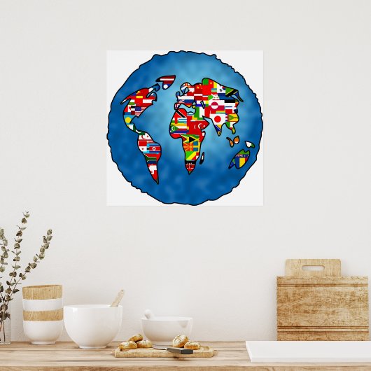 Flag Planet Poster (Küche)