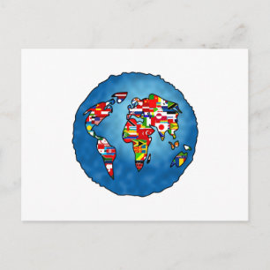 Flag Planet Postkarte