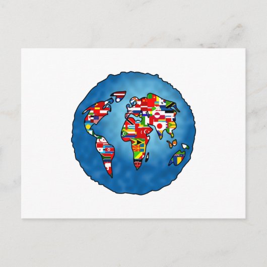 Flag Planet Postkarte (Vorderseite)