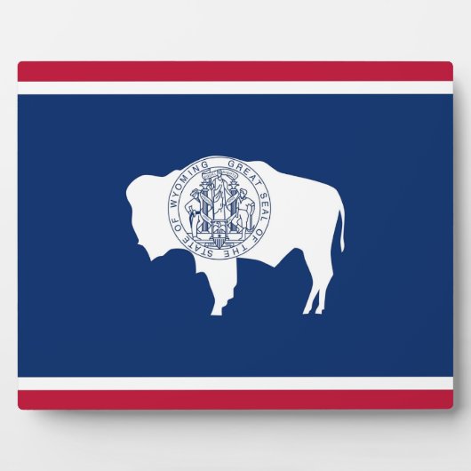 Flag Plaque des Wyoming State Fotoplatte (Vorderseite)