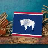 Flag Plaque des Wyoming State Fotoplatte (Seite)