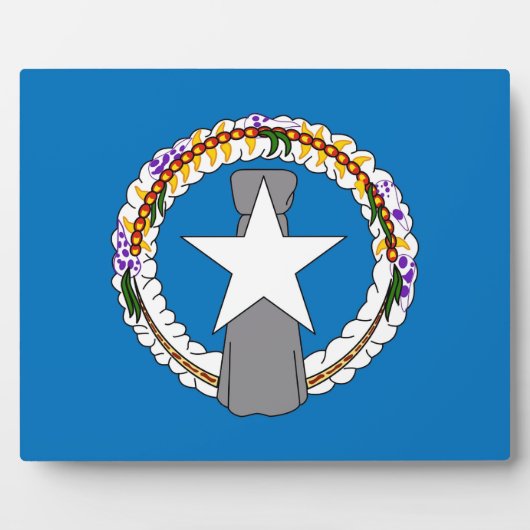 Flag-Plaque für die Nördlichen Mariana-Inseln Fotoplatte (Vorderseite)