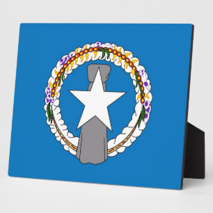 Flag-Plaque für die Nördlichen Mariana-Inseln Fotoplatte