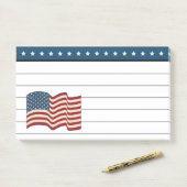 Flag-Post für große Staaten Post-it Klebezettel (Auf Schreibtisch)