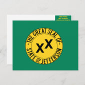 Flag Postcard des Staat Jefferson Postkarte (Vorne/Hinten)