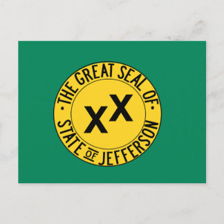 Flag Postcard des Staat Jefferson Postkarte