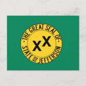 Flag Postcard des Staat Jefferson Postkarte (Vorderseite)