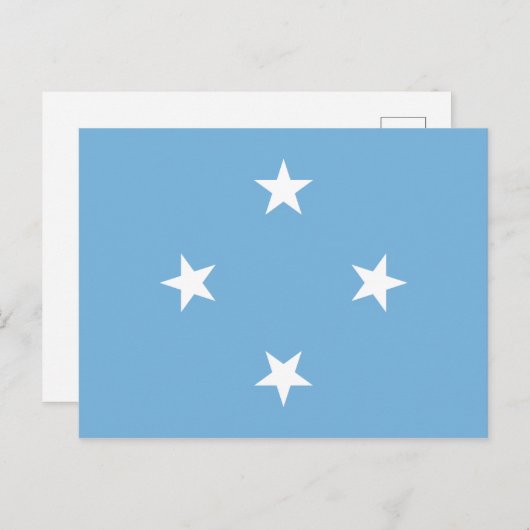 Flag-Postkarte für Mikronesien Postkarte (Vorne/Hinten)