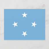 Flag-Postkarte für Mikronesien Postkarte (Vorderseite)