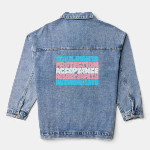 Flag PRIDE Trans rights LGBT quote Geschenkidee Jeansjacke