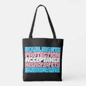 Flag PRIDE Trans rights LGBT quote Geschenkidee Tasche (Rückseite)