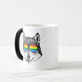 Flag PRIDE WOLF Lgbt Gay Pride Verwandlungstasse (Vorderseite Links)