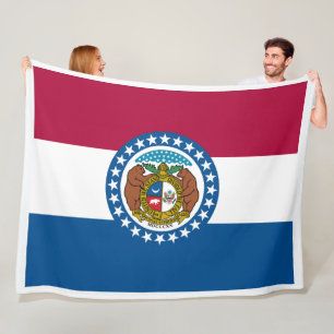 Flag Print Patriotc des Staates Missouri Fleecedecke