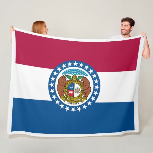 Flag Print Patriotc des Staates Missouri Fleecedecke (Beispiel)