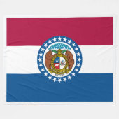 Flag Print Patriotc des Staates Missouri Fleecedecke (Vorderseite (Horizontal))