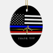 Flag "Public Service Trifecta" | Patriotische Flag Keramik Ornament (Rechts)