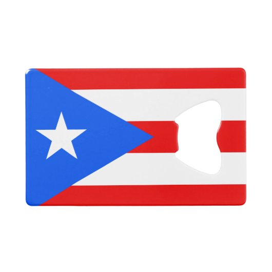 Flag Puerto Rico Kreditkarte Flaschenöffner (Vorderseite (Horizontal))