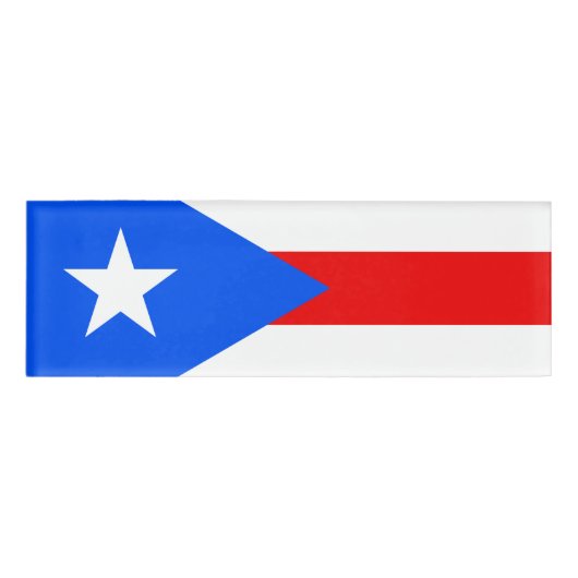 Flag Puerto Rico Name Tag Namenschild (Vorderseite)
