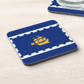 Flag Quebec City Beverage Coaster Getränkeuntersetzer (Linke Seite)