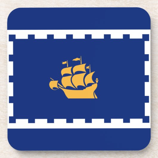 Flag Quebec City Beverage Coaster Getränkeuntersetzer (Vorderseite)