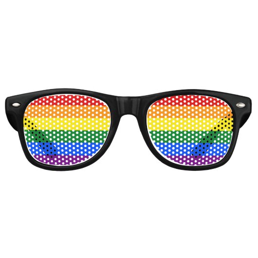 Flag Rainbow Color LGBTQ Partybrille (Vorderseite)