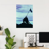 Flag Raising auf Iwo Jima Poster (Heimbüro)