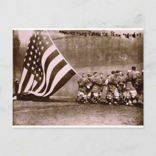 Flag Raising Zeremony 1914 Ebbets Field Postkarte (Vorderseite)