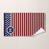 Flag Red White Strip Flag Badhandtuch Set (Handtuch)