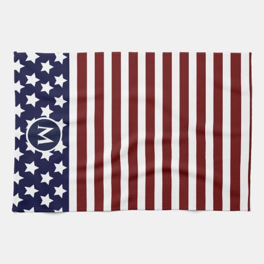 Flag Red White Strip Flag Geschirrtuch (Horizontal)