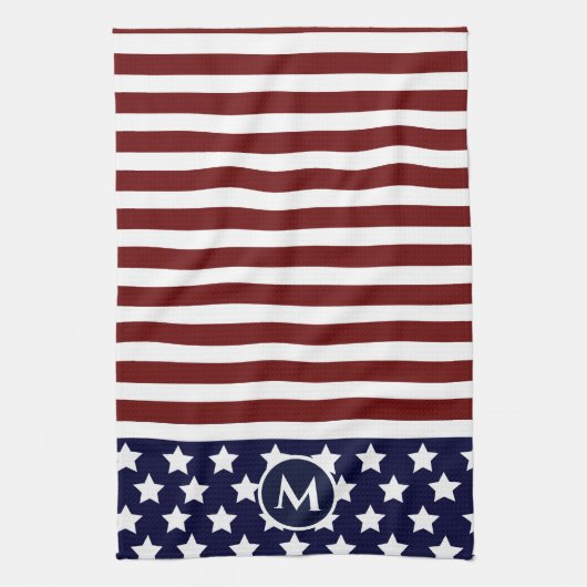 Flag Red White Strip Flag Geschirrtuch (Vertikal)