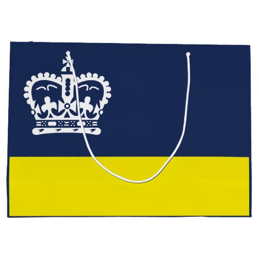 Flag Regina, Saskatchewan Große Geschenktasche Große Geschenktüte (Rückseite)