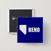 Flag Reno, Nevada Pinback Button (Vorne & Hinten)