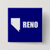 Flag Reno, Nevada Pinback Button (Vorderseite)