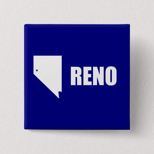 Flag Reno, Nevada Pinback Button (Vorderseite)