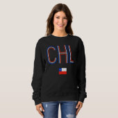 Flag "Retro Chile Vintager chilenischer Chile" Sweatshirt (Vorne ganz)