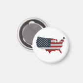 Flag Retro der Staaten Magnet (Vorderseite/Rückseite)