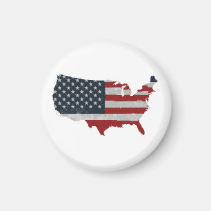 Flag Retro der Staaten Magnet