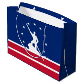 Flag Richmond, Virginia Große Geschenktasche Geschenktüte (Rückseite Schrägansicht)