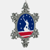 Flag Richmond, Virginia Snowflake Pewter Christ Schneeflocken Zinn-Ornament (Links)