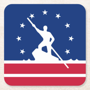 Flag Richmond, Virginia Square Paper Untersetzer