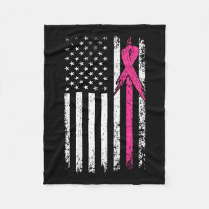 Flag Rosa Ribbon Brustkrebs Aufklärung Monat Fleecedecke