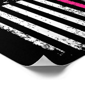 Flag Rosa Ribbon Brustkrebs Aufklärung Monat Poster (Ecke)