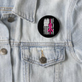 Flag Rosa Ribbon Brustkrebs Bewusstsein Monat 1 Button (Beispiel)