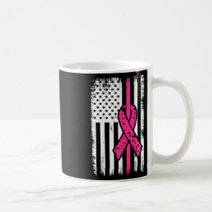 Flag Rosa Ribbon Brustkrebs Bewusstsein Monat 1 Kaffeetasse