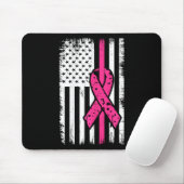 Flag Rosa Ribbon Brustkrebs Bewusstsein Monat 1 Mousepad (Mit Mouse)