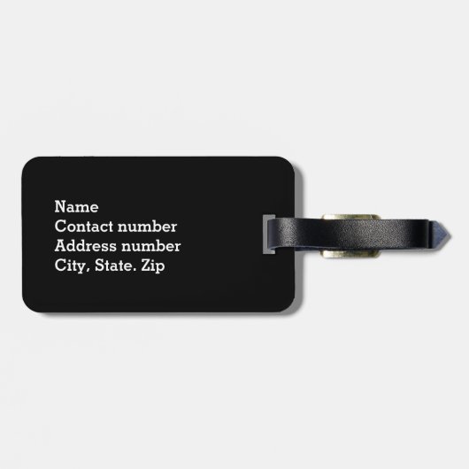 Flag Round St. Lucia Gepäckanhänger (Rückseite horizontal)