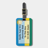 Flag Ruanda Easy ID Personal Gepäckanhänger (Vorderseite vertikal)